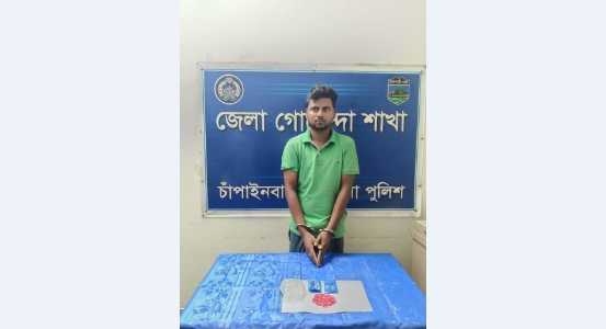 চাঁপাইনবাবগঞ্জে ডিবি পুলিশের অভিযানে ৪০০ পিচ ইয়াবা ট্যাবলেটসহ ১ যুবক আটক