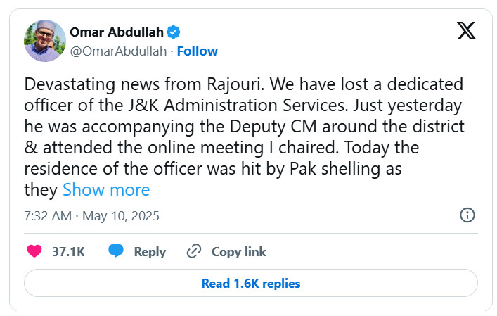 পাকিস্তানের হামলায় ভারতীয় কর্মকর্তাসহ বেশ কয়েকজন নিহত