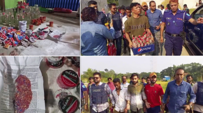 প্রবাসীর বাড়ি বিস্ফোরক বানানোর কারখানা, ২৩ পেট্রোল বোমাসহ আটক ৩