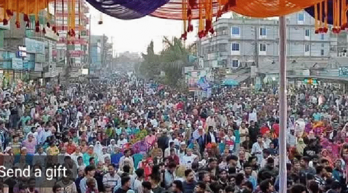 টাঙ্গাইলের এলেঙ্গায় মতিনের বিশাল নির্বাচনী সভা