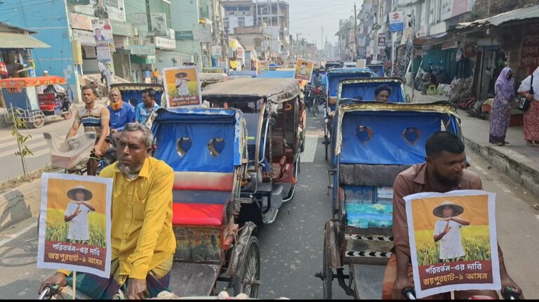 জয়পুরহাটে মনোনয়ন পরিবর্তন চেয়ে ৫ শতাধিক অটোরিকশায় রিভিউ ফেস্টুন লাগিয়ে শোডাউন