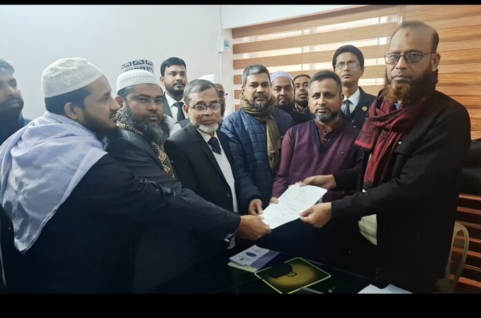 জয়পুরহাট-১ আসনে জামায়াত মনোনীত প্রার্থী ফজলুর রহমান সাঈদের পক্ষে মনোনয়ন পত্র সংগ্রহ