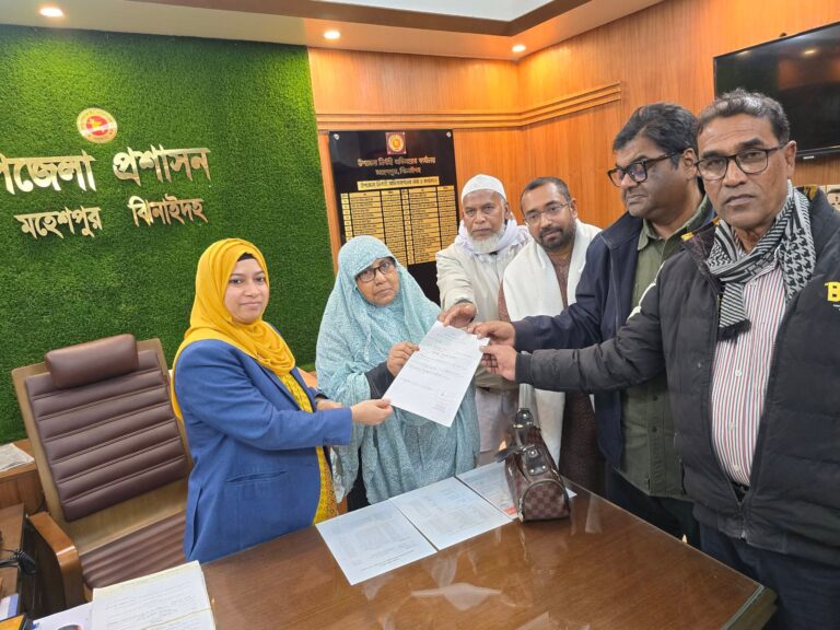 ঝিনাইদহ-৩ আসনে বিএনপির প্রার্থীর মনোনয়নপত্র দাখিল