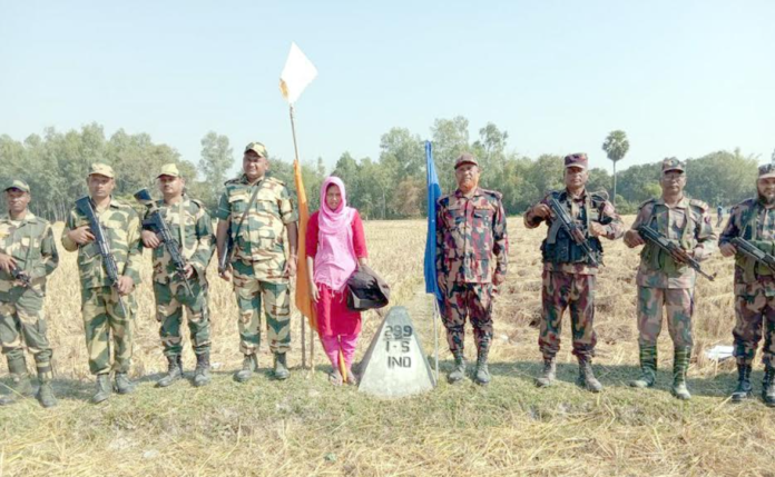 ফুলবাড়ী সীমান্তে পতাকা বৈঠকের মাধ্যমে বাংলাদেশি নাগরিকে ফেরত দিয়েছে বিএসএফ