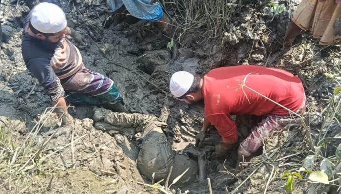 কলাপাড়ায় নিখোঁজের পর খালের চড়ে পুতে রাখা যুবকের লাশ উদ্ধার