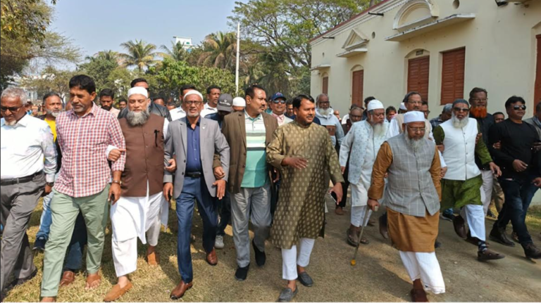 বিএনপি চেয়ারম্যান তারেক রহমানের সমাবেশ সফল করতে ঐতিহাসিক মাদ্রাসা ময়দান পরিদর্শন