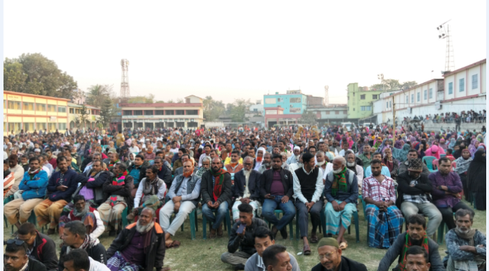 বাগআঁচড়ায় ধানের শীষকে বিজয়ী করতে বিএনপির নির্বাচনী জনসভা