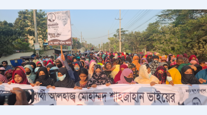 নোয়াখালীতে ধানের শীষের পক্ষে নির্বাচনী পথযাত্রা