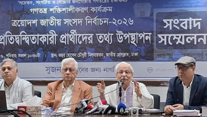 ৪১% প্রার্থীর আয় বছরে ৫ লাখের কম, কোটিপতিতে এগিয়ে বিএনপি: সুজন