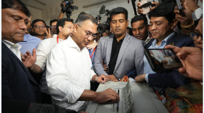 এক যুগ পর ভোট দিয়ে তারেক রহমান বললেন, ‘নতুন গণতান্ত্রিক বাংলাদেশের সূচনা হবে’