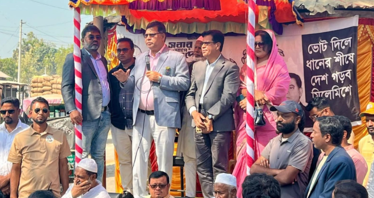 ধানের শীষ প্রতিকের প্রার্থীকে বিপুল ভোটে নির্বাচিত করে সংসদে পাঠাবো- রুহুল আমীন মিলন