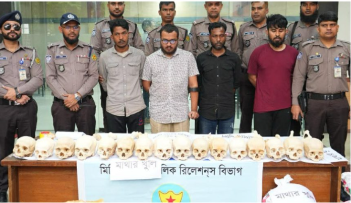 ঢাকায় ৪৭টি মাথার খুলি, হাড়-কঙ্কাল উদ্ধার, গ্রেফতার ৪