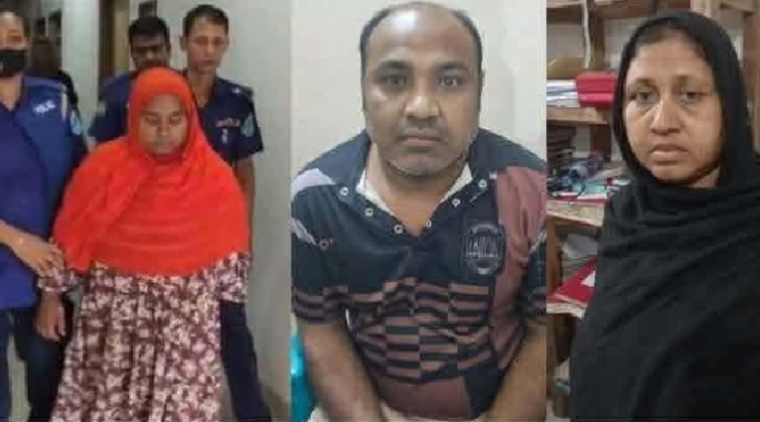 গাজীপুরে ডাকাতির নাটক সাজিয়ে শাশুড়ীকে হত্যা পুত্রবধূ সহ গ্রেফতার-৩