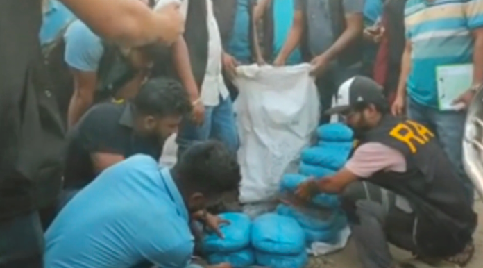চাঁপাইনবাবগঞ্জে এ জে আর কুরিয়ার সার্ভিসে অভিযান: ২২ কেজি গাঁজাসহ একজন আটক