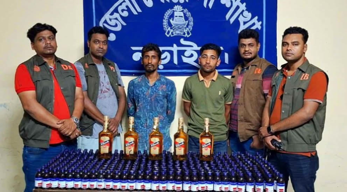 নড়াইলে গাড়িতে মিললো ৮ লাখ টাকার মাদক,আটক ২