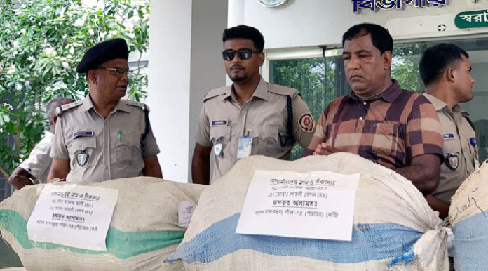 ঈদকে সামনে রেখে রাজশাহীতে বিপুল পরিমান গাঁজাসহ দুই মাদক কারবারি গ্রেফতার