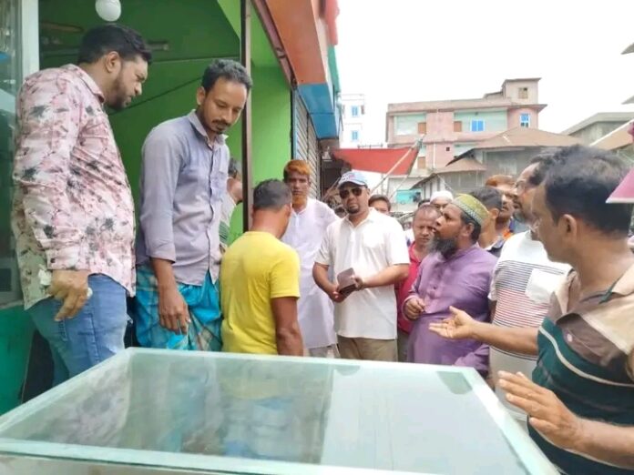 মিরকাদিমে ফুটপাত ও ড্রেন দখলমুক্ত করতে উচ্ছেদ অভিযান