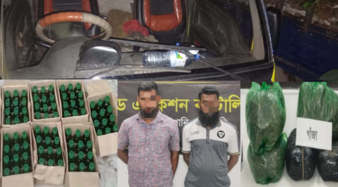 রাজশাহীতে বিপুল পরিমান অ্যালকোহল ও ইয়াবা-সহ ৩ মাদক কারবারি গ্রেফতার