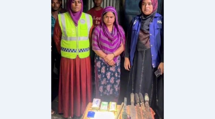 কটিয়াদীতে ইয়াবা ট্যাবলেট ও দেশীয় অস্ত্রসহ মহিলা মাদক ব্যবসায়ী গ্রেফতার