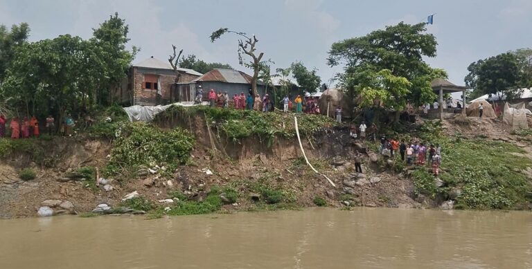 ভেড়ামারায় পদ্মা নদীতে ভাঙন, হুমকির মুখে নদী বসতভিটা