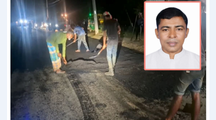 ভূঞাপুরে রাতের আঁধারে সড়কের কার্পেটিংয়ের ভিডিও করায় সাংবাদিককে বিএনপি নেতার হুমকি