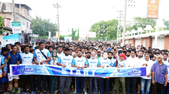 রাজশাহীতে রান ফর পদ্মা মিনি ম্যারাথন ; নদী রক্ষায় জনসচেতনতা তৈরির আহ্বান