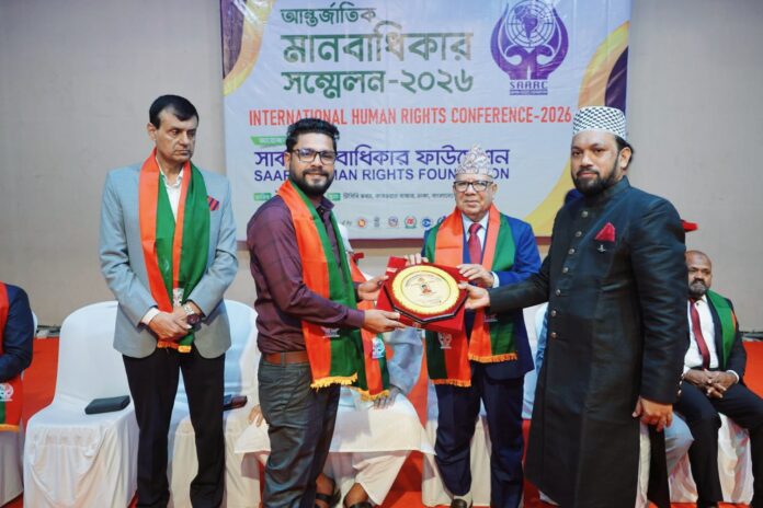আন্তর্জাতিক মানবাধিকার সম্মেলনে সম্মানিত ফারুক খাঁন, শ্রীমঙ্গলে সংবর্ধনা