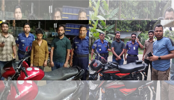নোয়াখালীতে দুই চোরাই মোটরসাইকেলসহ আন্তঃজেলা চোর চক্রের ২ সদস্য গ্রেপ্তার