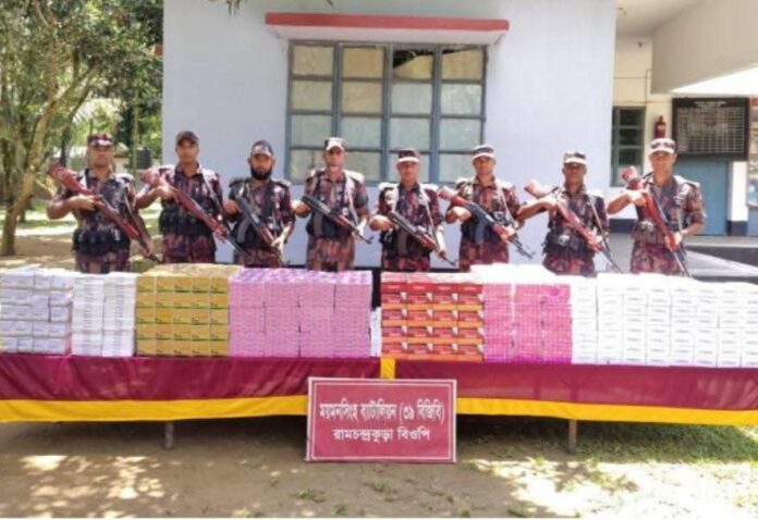 নালিতাবাড়ী সীমান্তে বিজিবির অভিযানে কোটি টাকার ভারতীয় ওষুধ জব্দ