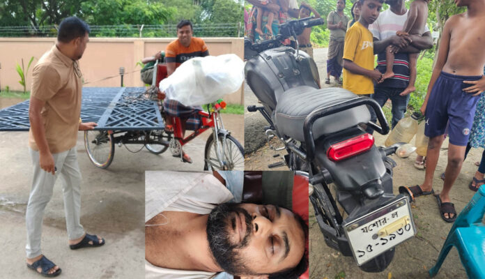 বেনাপোলে মোটরসাইকেল-ভ্যান মুখোমুখি সংঘর্ষে নিহত-১, আহত-২