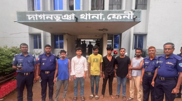 দাগনভূঞায় স্বামীকে বেঁধে স্ত্রীকে গণধর্ষণচেষ্টা, গ্রেপ্তার ৬