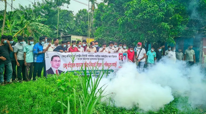 রংপুরে জাতীয়তাবাদী যুবদল ডেংগু প্রতিরোধে সচেতনতা বৃদ্ধি ও পরিচ্ছন্নতা কার্যক্রম শুরু করেছে