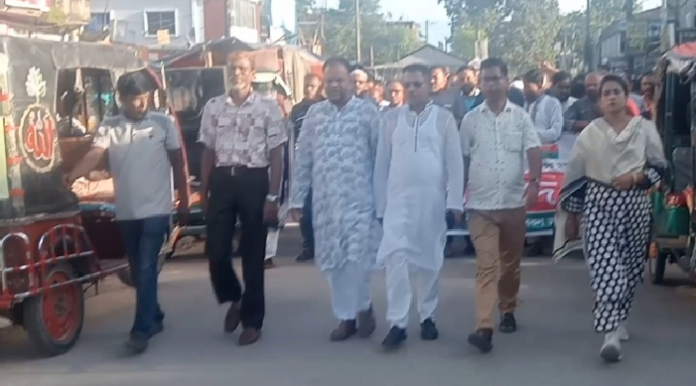 গৌরীপুরে বিএনপির বিক্ষোভ মিছিল ও সমাবেশ