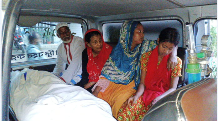 শ্রীপুর পৌরসভার এক্সাভেটর চাপায় বৃদ্ধের মৃত্যু