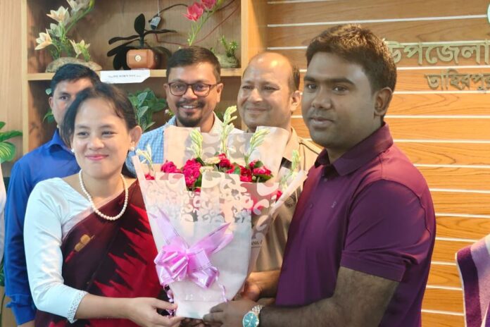 তাহিরপুরে প্রশাসনিক পালাবদল,মেহেদীর বিদায়, রিপামনির দায়িত্ব গ্রহণ।