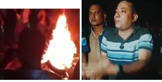 কটিয়াদীতে অবৈধ সিসা কারখানা চালুর প্রতিবাদে মহাসড়ক অবরোধ