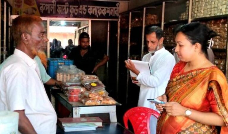 অস্বাস্থ্যকর পরিবেশে খাদ্য উৎপাদনে কটিয়াদীতে, ভ্রাম্যমাণ আদালতের, বেকারীকে জরিমানা