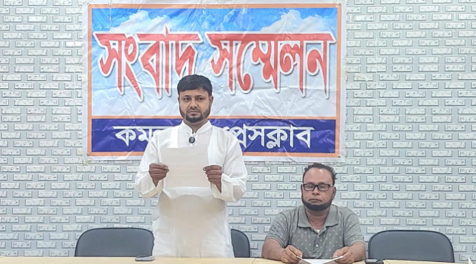 কমলগঞ্জে অপপ্রচারের অভিযোগে যুবদল নেতার সংবাদ সম্মেলন